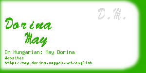 dorina may business card